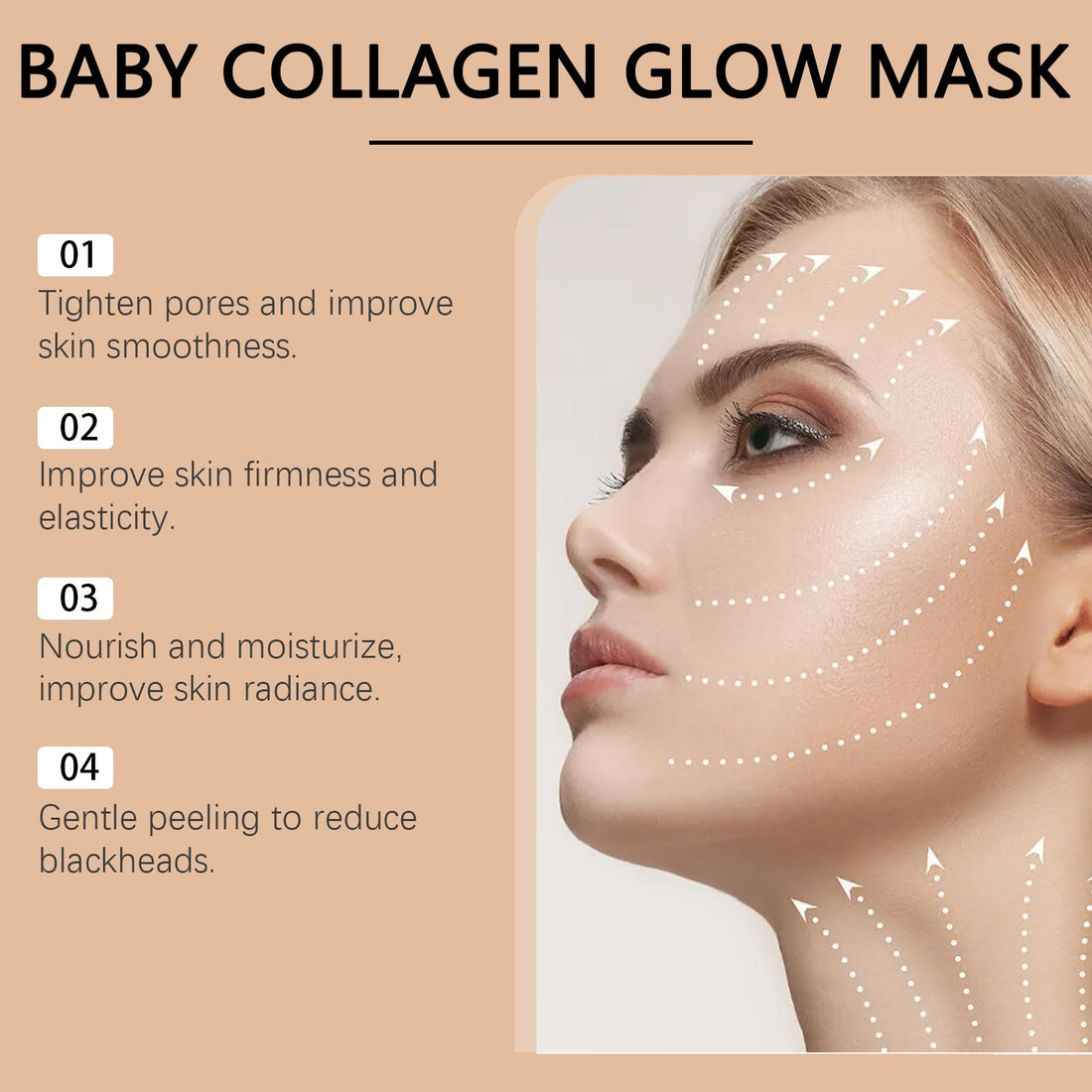 skincare with baby collagen glow mask