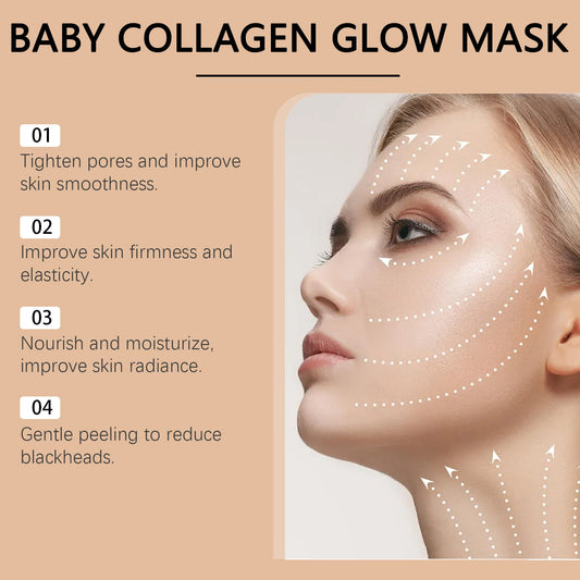 skincare with baby collagen glow mask